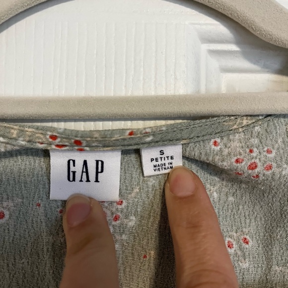 GAP Sage Green Floral Midi Dress - Picture 2 of 5